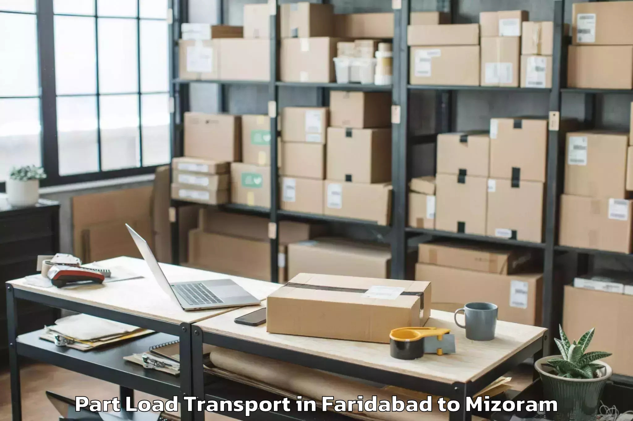 Book Faridabad to Saiha Part Load Transport Online